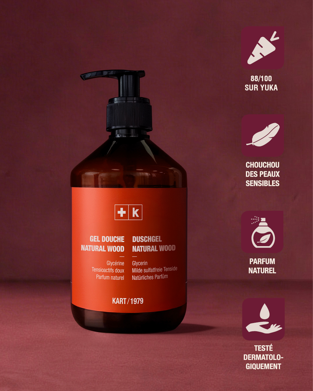 Gel douche Natural Wood sans sulfates
