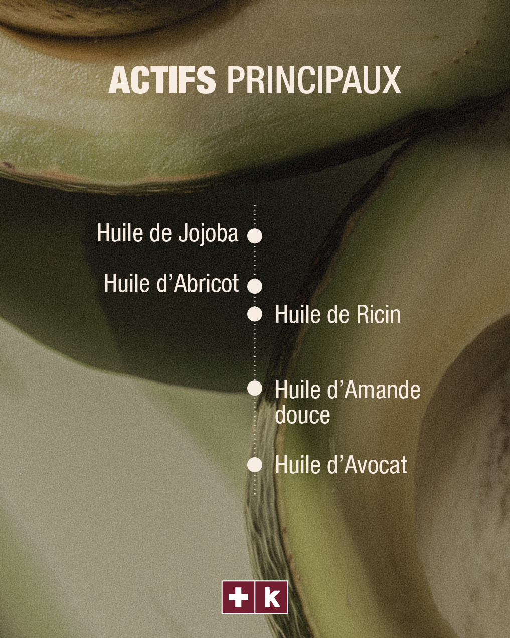 Actifs d'origine naturelle de l'huile démaquillante visage KART
