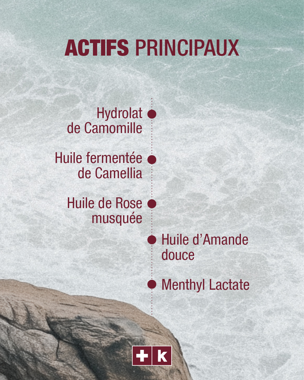 Actifs d'origine naturelle du sérum visage KART