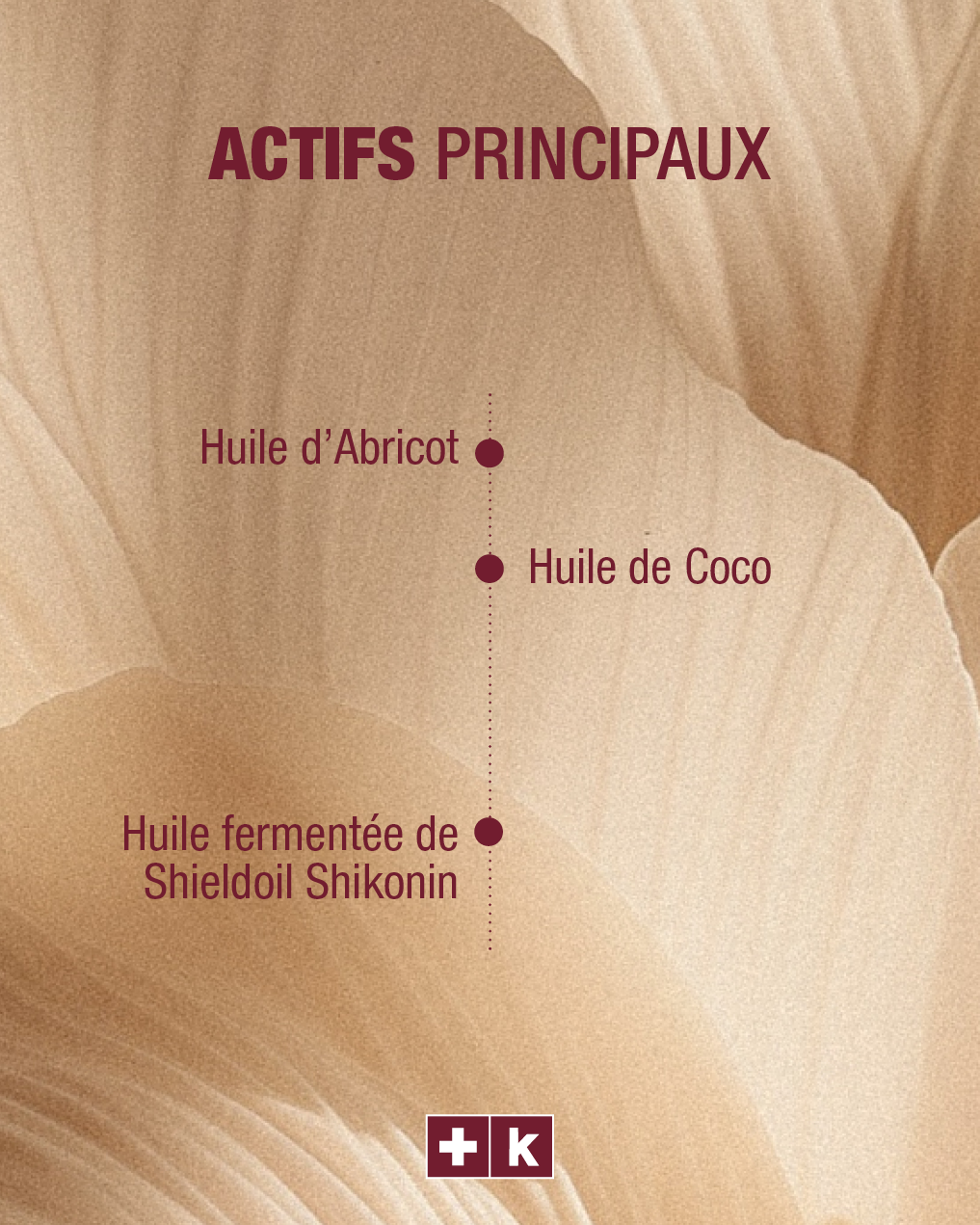 Actifs d'origine naturelle du baume à l'abricot KART